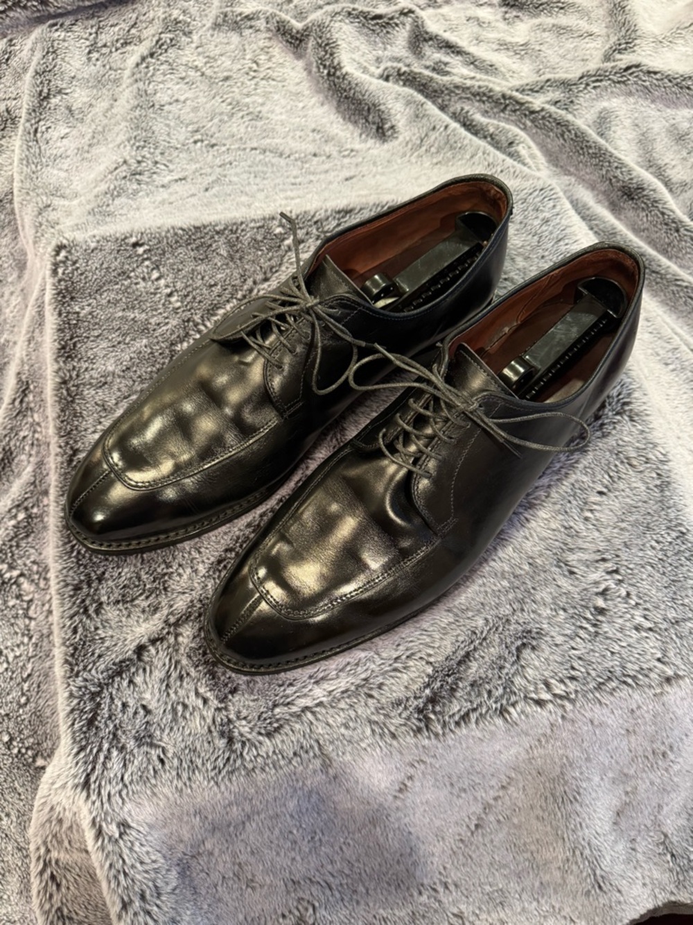 Allen Edmonds DEL RAY Split Toe Style Black Leather Derby Dress Shoes Size 13D